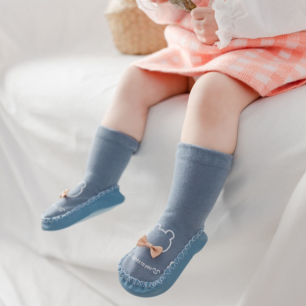 Baby Long Socks with Rubber Shoe - Image 5